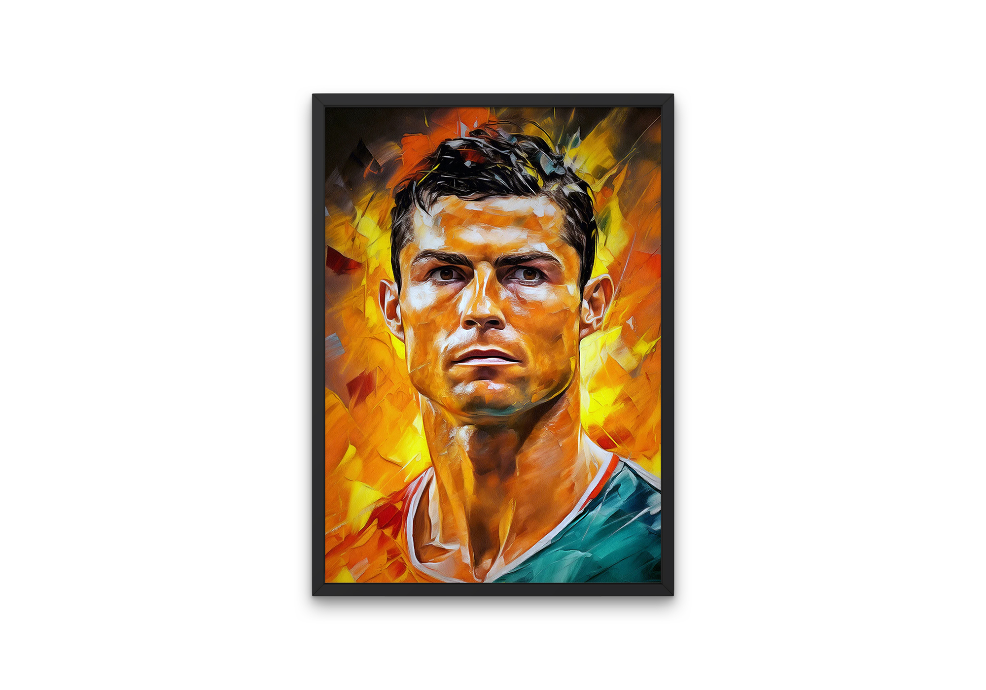 Tranh nghệ thuật chân dung cầu thủ Cristiano Ronaldo - Tranh canvas - Quà tặng cho tâm