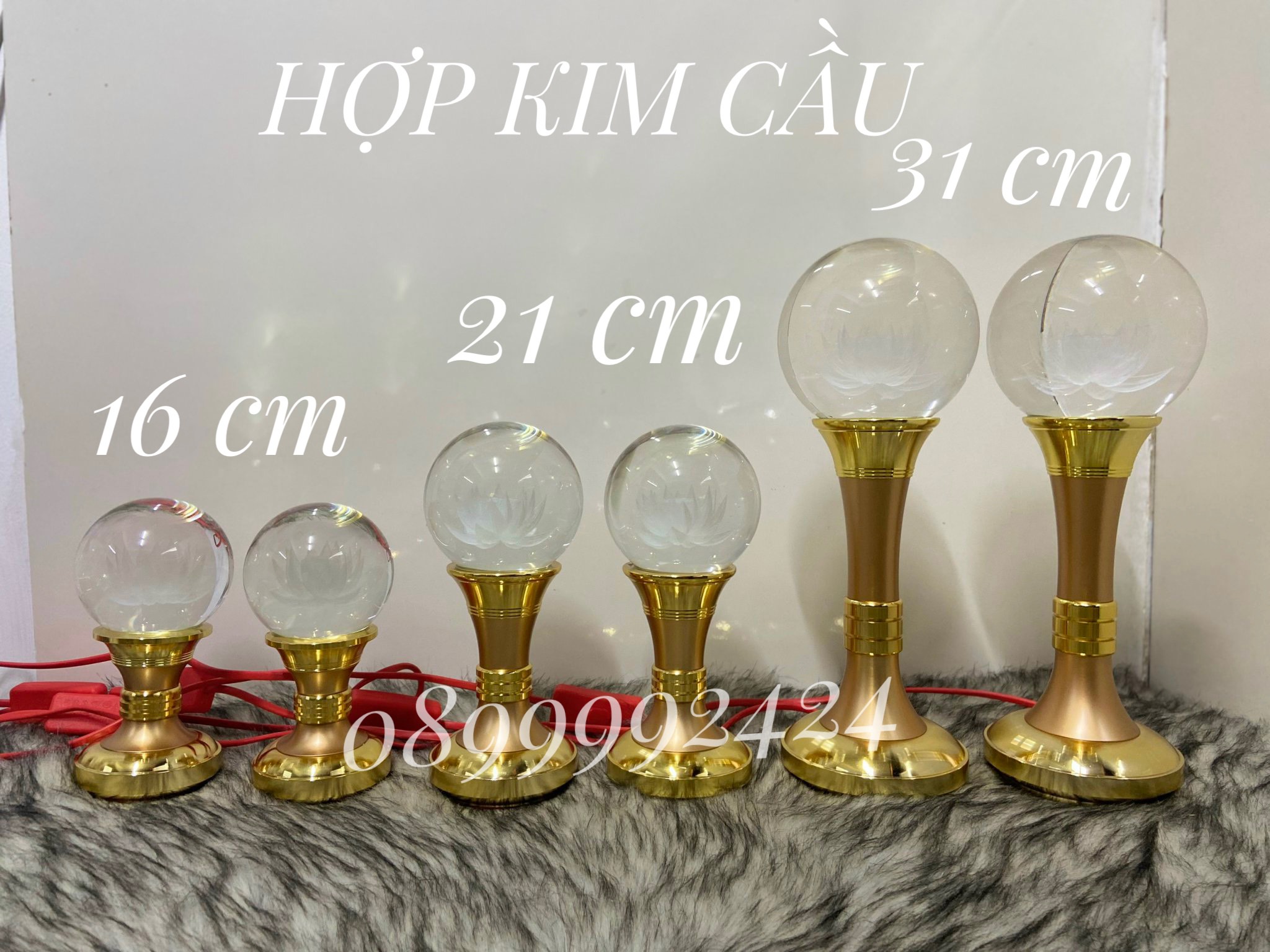 ĐÈN THỜ PHA LÊ CAO CẤP CẦU 16cm , 21CM , 26CM, 31CM (1 Cặp )