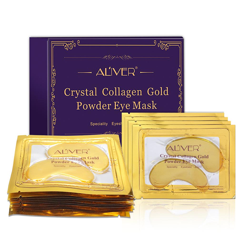 10 cặp Mặt nạ dưỡng ẩm tinh thể vàng Collagen cho mắt chuyên nghiệp Chống lão hóa Xóa nếp nhăn
