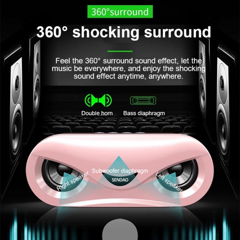 Loa Bluetooth Loa Siêu Trầm Không Dây Fm Radio 3D Stereo Karaoke Hộp Âm Thanh Cột Di Động Caixa de Som Điều Khiển Từ Xa Bluetooth Mic USB Màu sắc: đen Loa