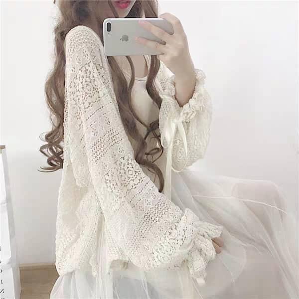 Áo Khoác Ren Đi Biển