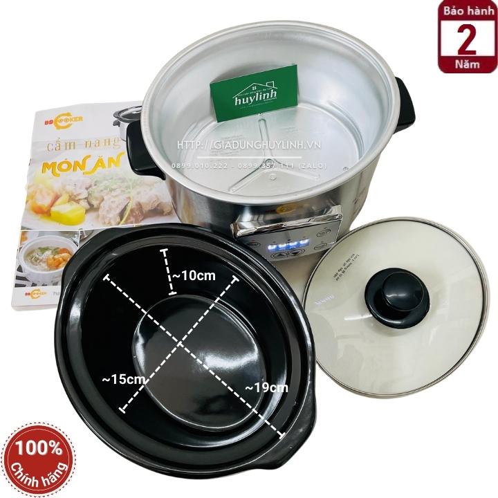 Nồi nấu cháo chậm tự động điện tử BBcooker DS15 - 1.5 lít - Hàng chính hãng - Nồi nấu cháo cho bé, nồi hầm, chưng yến