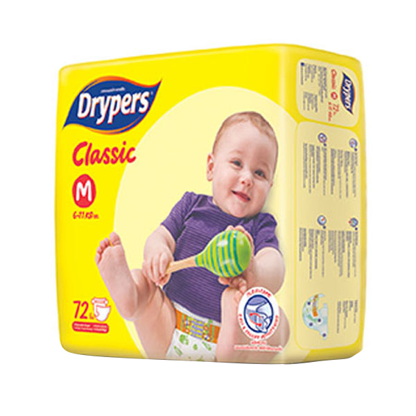 Tã Dán Drypers Classic Cực Đại M72 (72 Miếng)