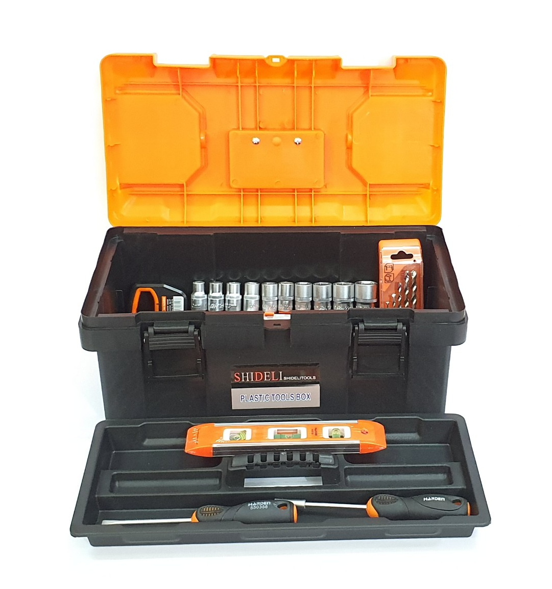 Hộp Đựng Dụng Cụ, Đồ Nghề SHIDELI 44 - Thân Hộp Nhựa ABS Siêu Nhẹ, Siêu Chịu Lực, Siêu Dày - Khóa Nhựa, Bảo Vệ Tốt - 44 x 24 x 20cm.