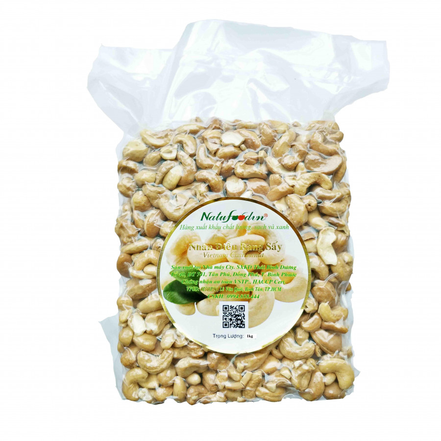 Hạt Điều Sấy Giòn Nguyên Vị Túi 1Kg | Natufoodvn | Đặc Sản Bình Phước