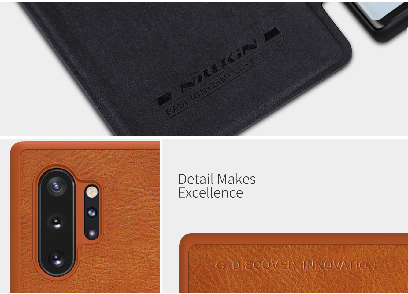 Bao da dành cho SamSung Galaxy Note 10 Plus chính hãng Nillkin QIN