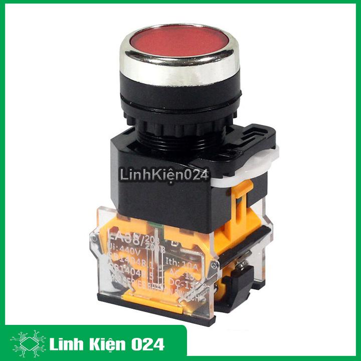 Nút Nhấn Đề Nhả Không Đèn LA38 380V 10A 2 Tiếp Điểm