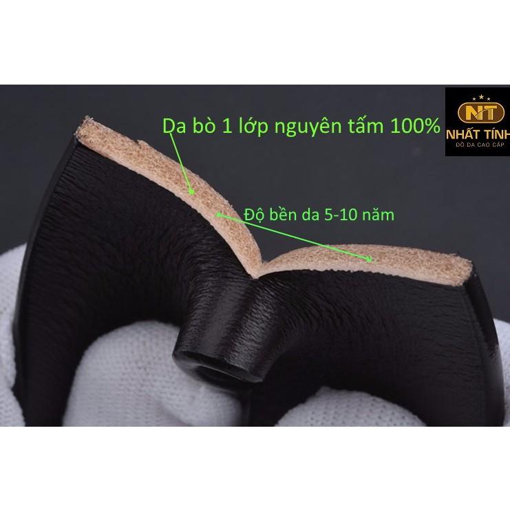 Thắt lưng nam da bò thật 100%, da bò nguyên tấm cao cấp, khóa tự động chính hãng Nhất Tính Leather NT901  bảo hành 12 tháng