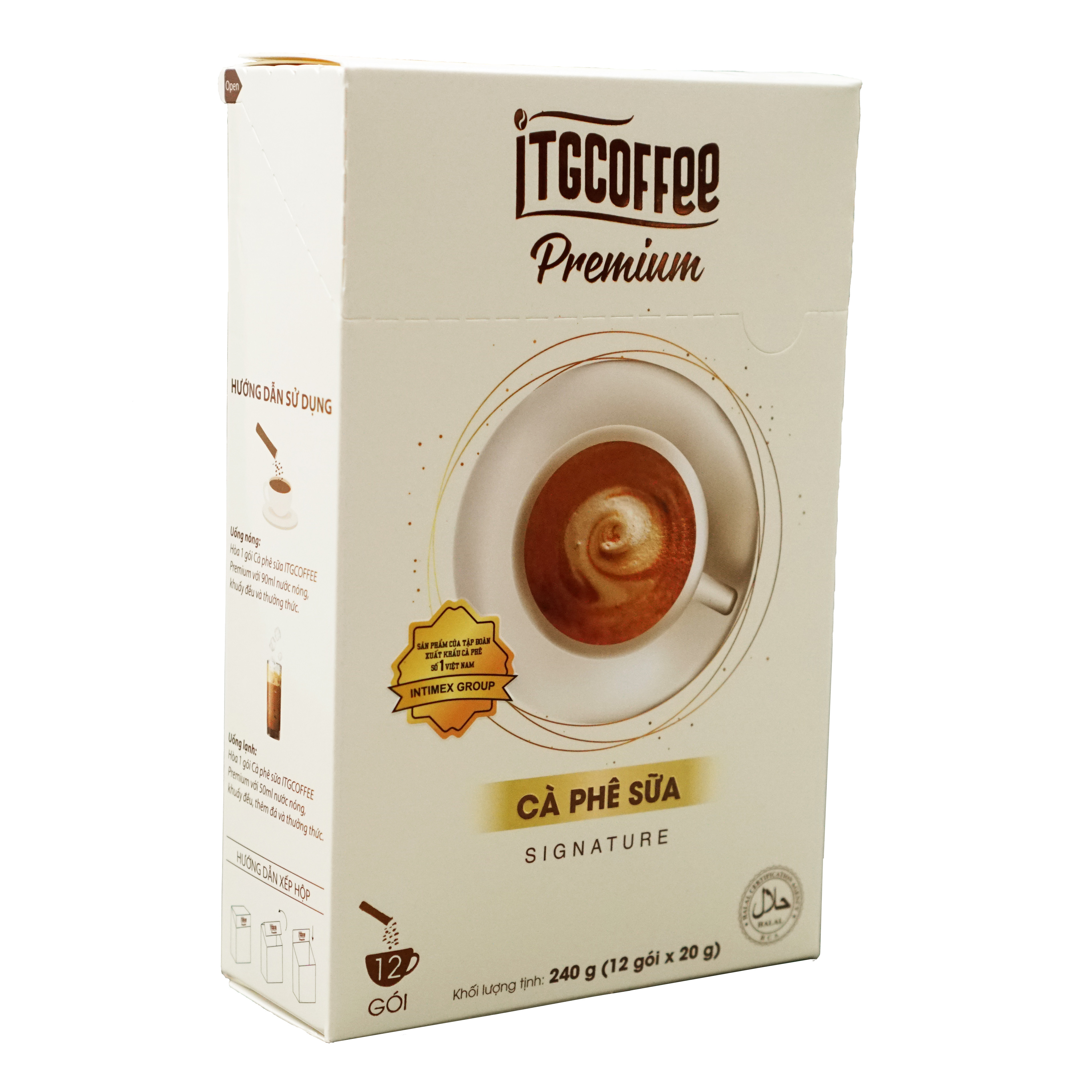 Cà phê sữa hòa tan Signature - ITGCOFFEE PREMIUM - Hộp 240g