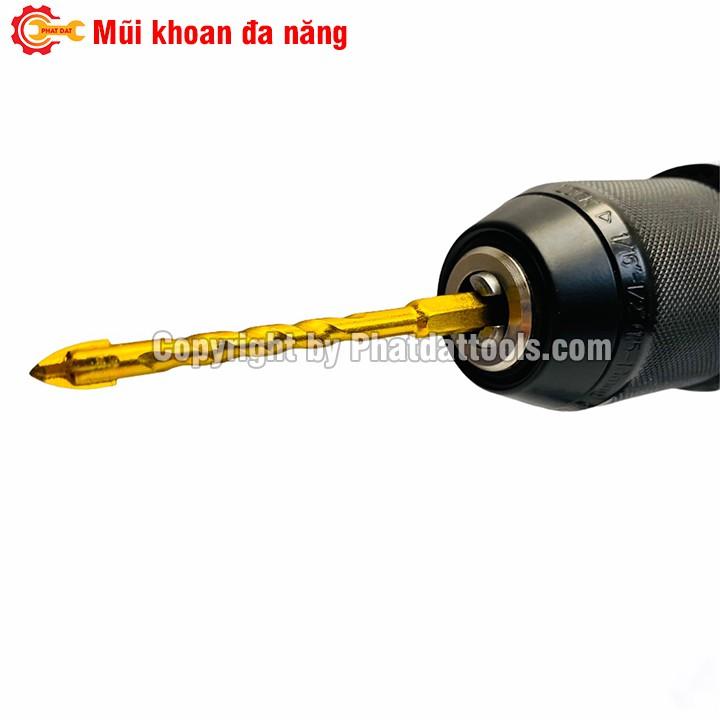 Mũi khoan đa năng 4 cạnh chuôi lục giác-Khoan kính, thủy tinh,khoan gạch men, gạch đá hoa cương-Lắp vừa tất cả các dòng
