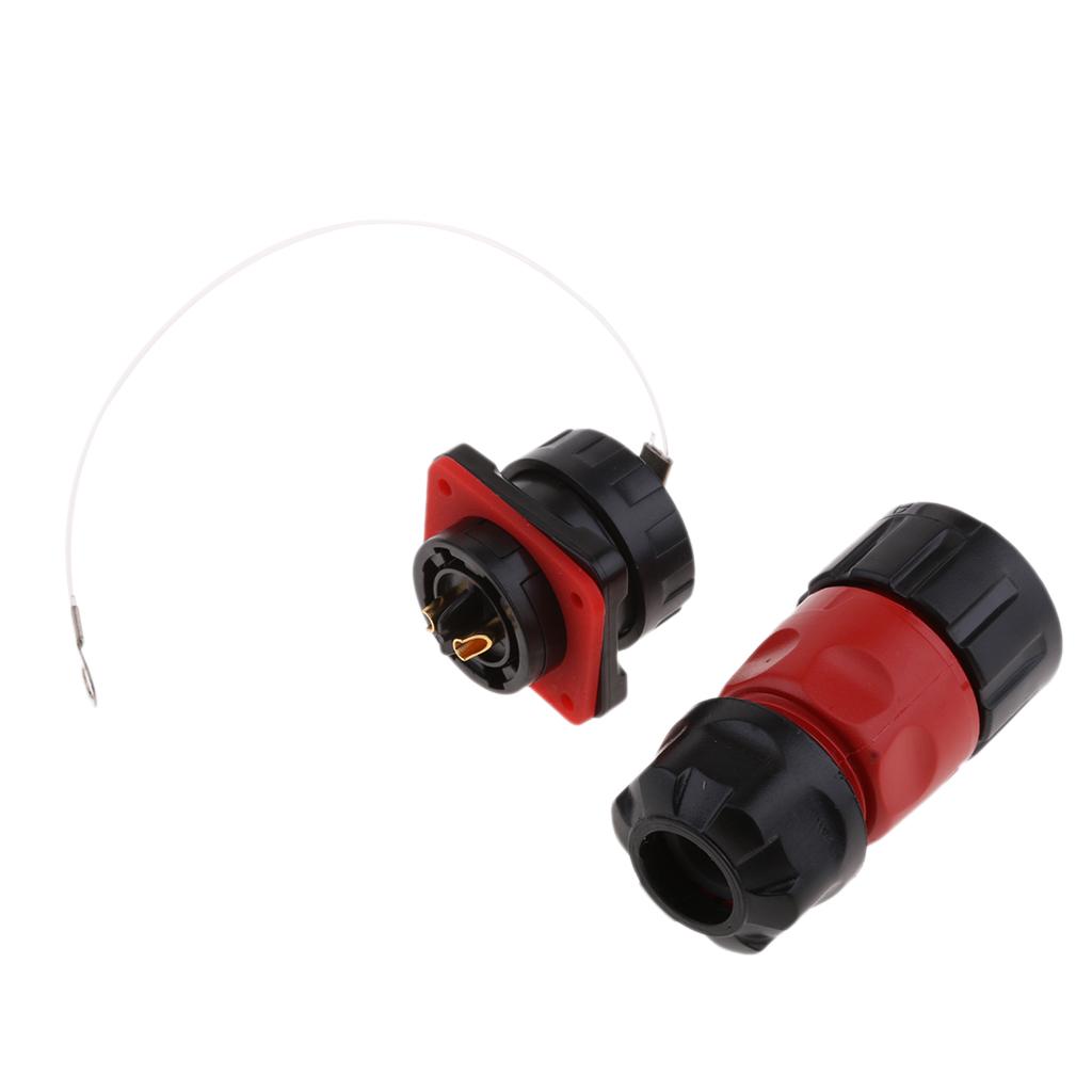 2 Pin Power Connector Male Plug & Female Socket Waterproof Outdoor IP67 AC / DC