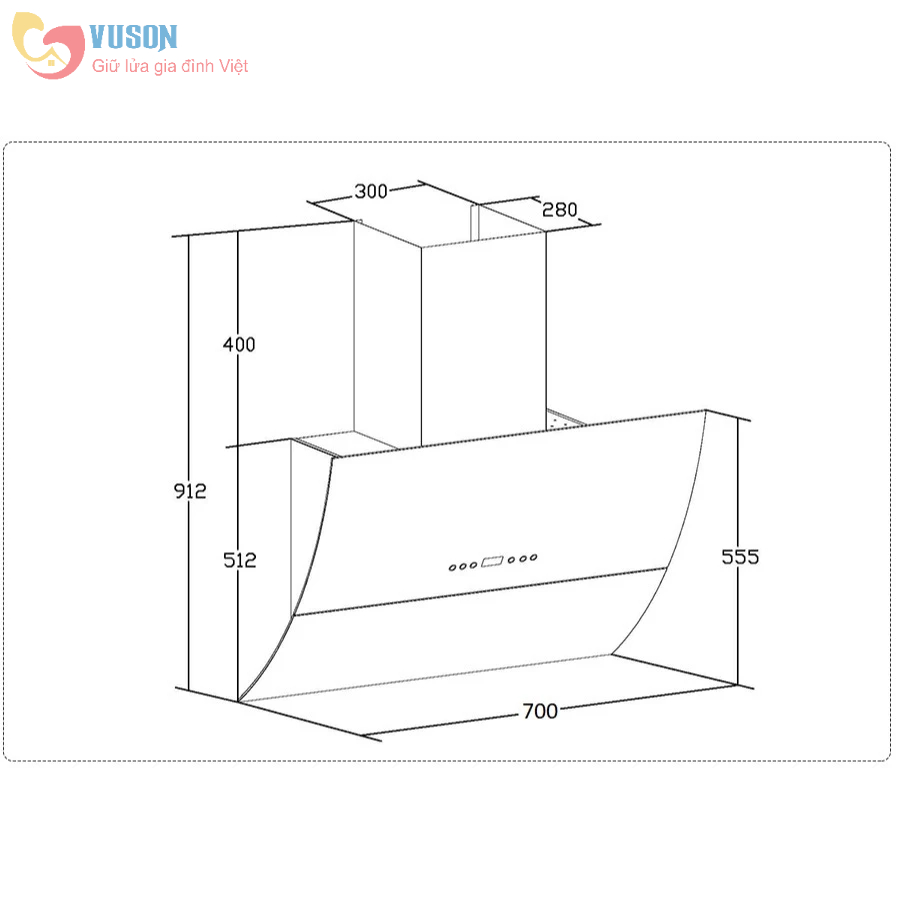 Máy hút mùi EH-R706E7D - Hàng chính hãng