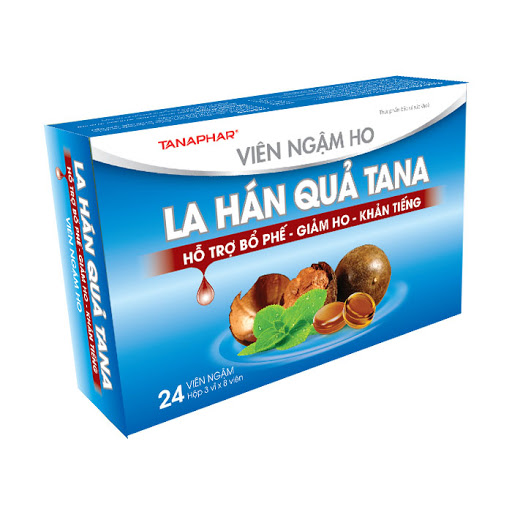 Viên ngậm ho - bổ phế LA HÁN QUẢ TANA - Hộp 24 viên - mẫu mới