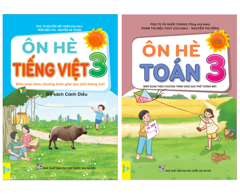 Sách - Bộ 2 cuốn Ôn Hè Toán + Tiếng Việt Lớp 3 Cánh Diều - ndbooks