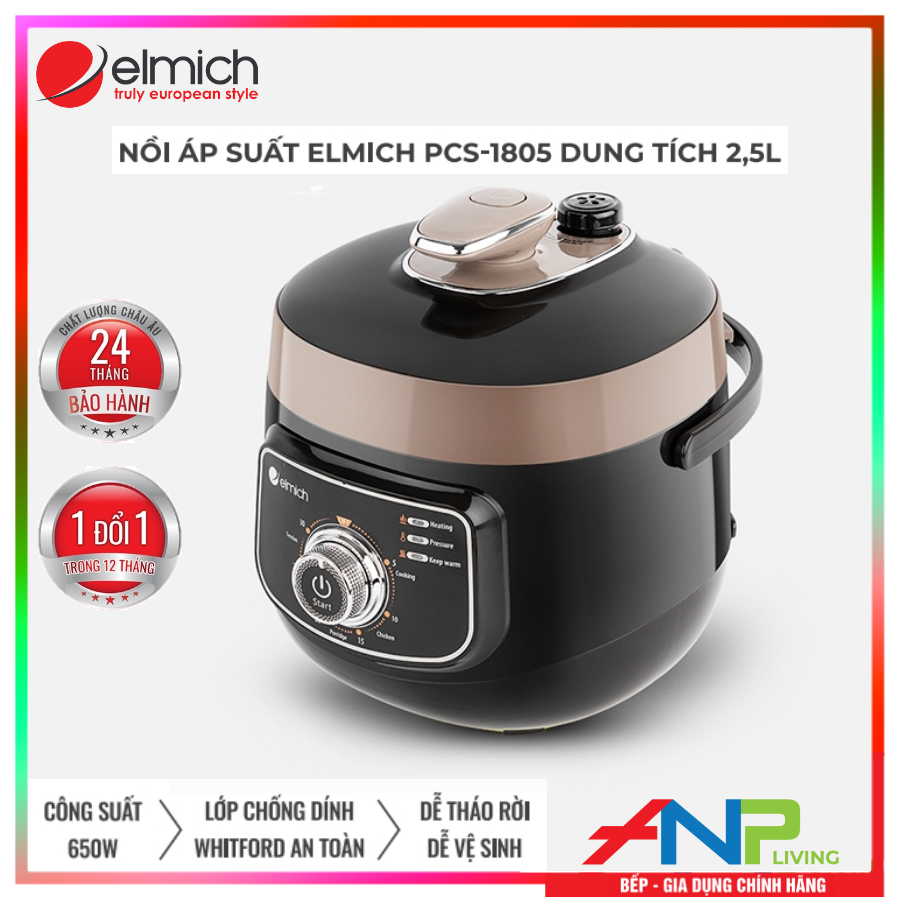 NỒI ÁP SUẤT ĐIỆN/NỒI HẦM ELMICH PCE-1805 / PCS-1803 - Hàng Chính Hãng