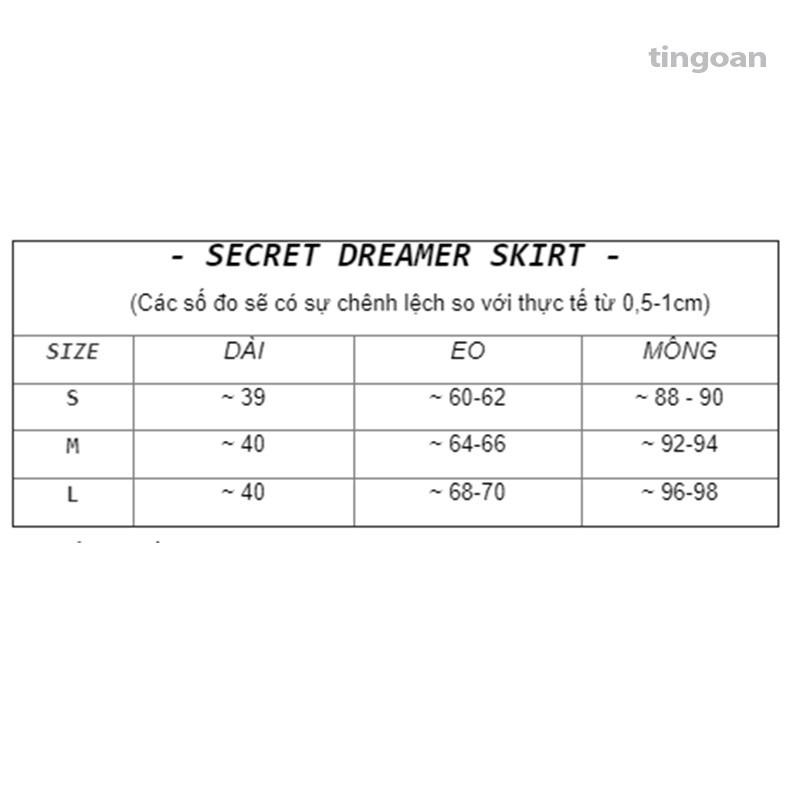 Chân váy set tweed tua rua tingoan SECRET DREAMER SKIRT/BL