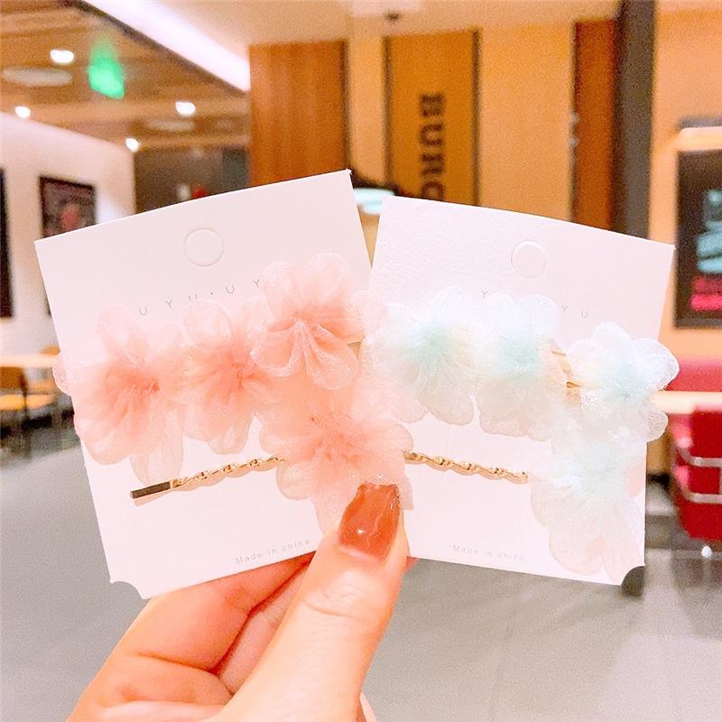 Set 2 kẹp tóc bé gái cao cấp 3 màu pastel PKT0014B