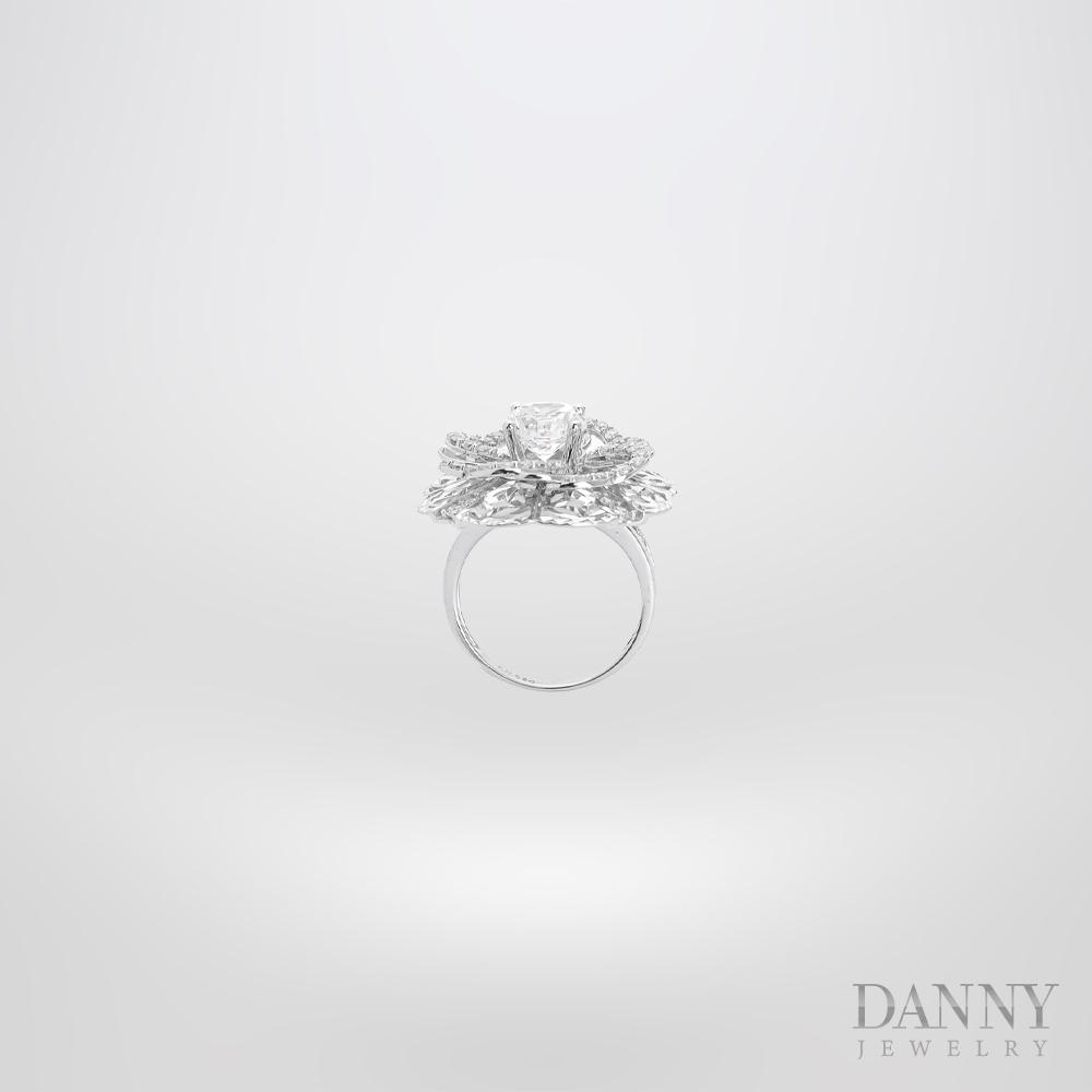 Nhẫn Nữ Bạc 925 Danny Jewelry Xi Bạch Kim Đính Đá CZ KI4GZ014