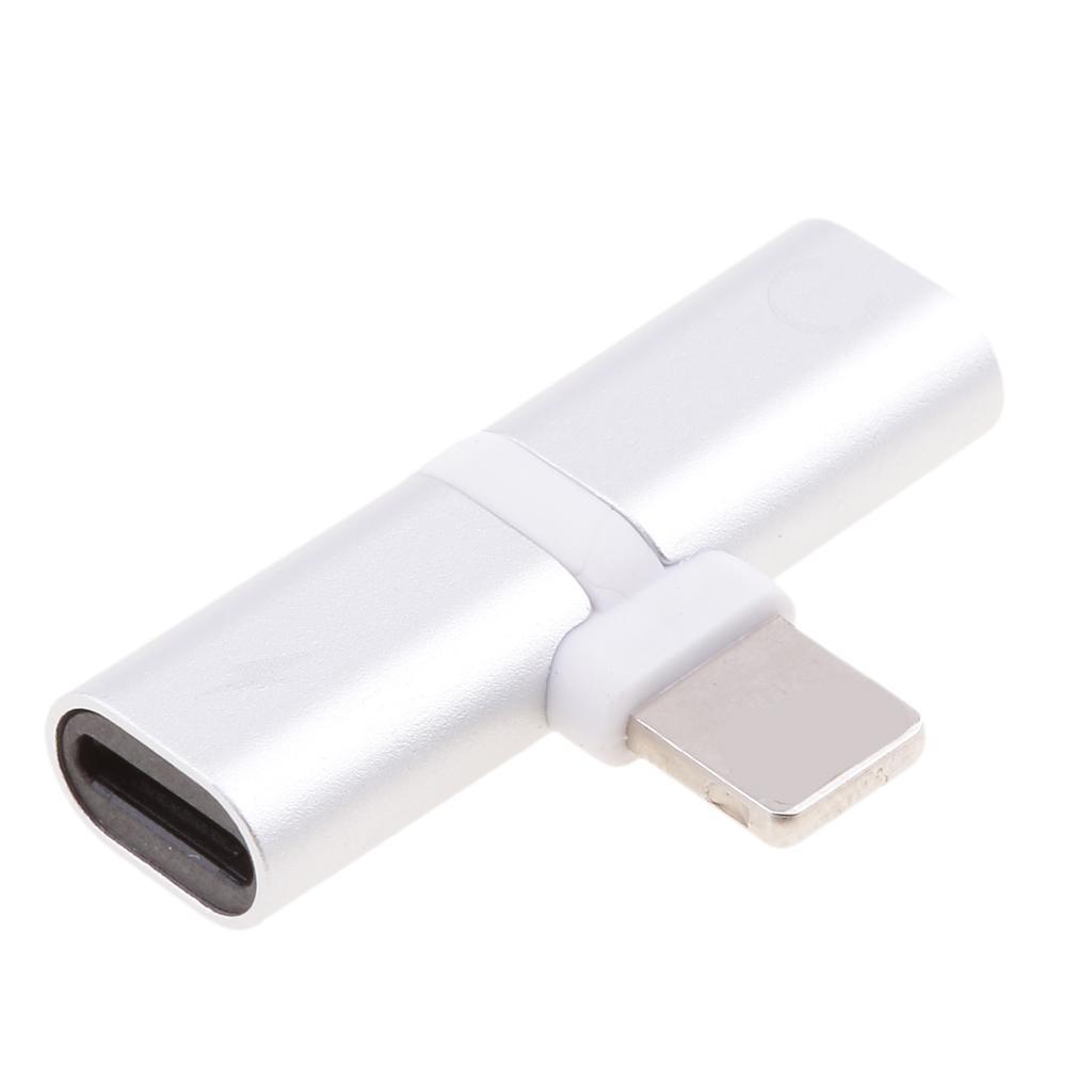 2 in 1 Headphones Jack Charger & Audio Splitter Adapter for