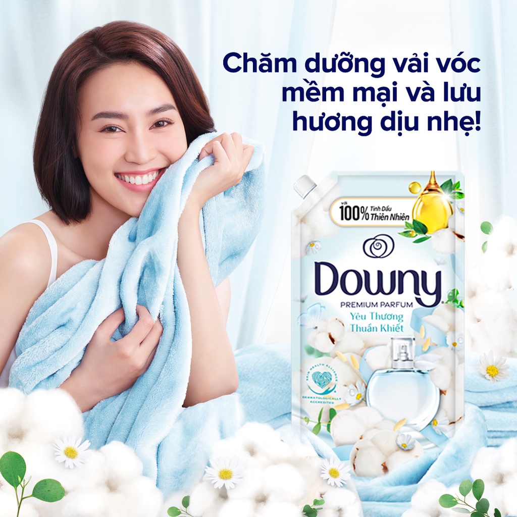 Nước xả vải Downy Yêu thương thuần khiết túi 3 lít