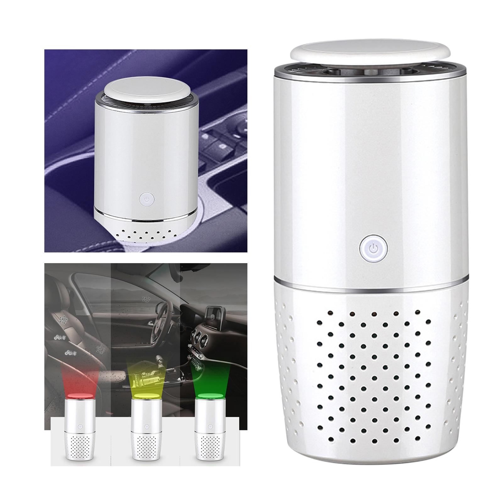 USB Car Air Purifier HEPA Ionizer Portable Mini Room Air Cleaner Freshener