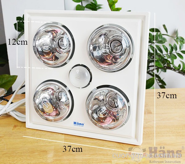 Đèn sưởi nhà tắm Hans 4 bóng H4B176 Hàng chính hãng
