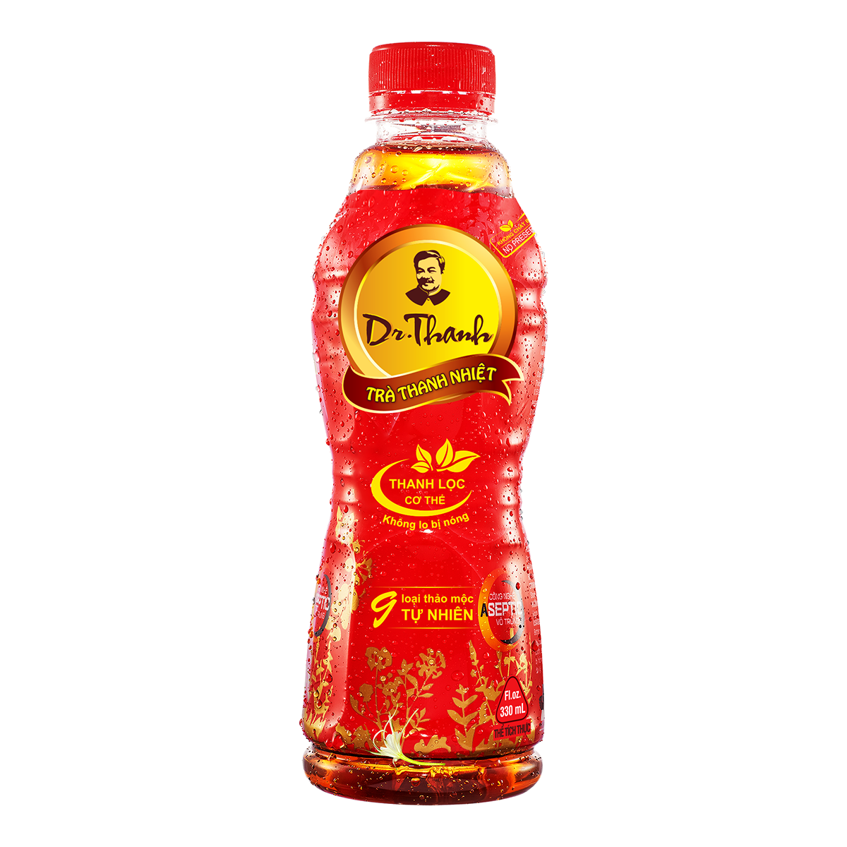 Thùng 24 chai Trà Thanh Nhiệt Dr Thanh chai PET 330 ml