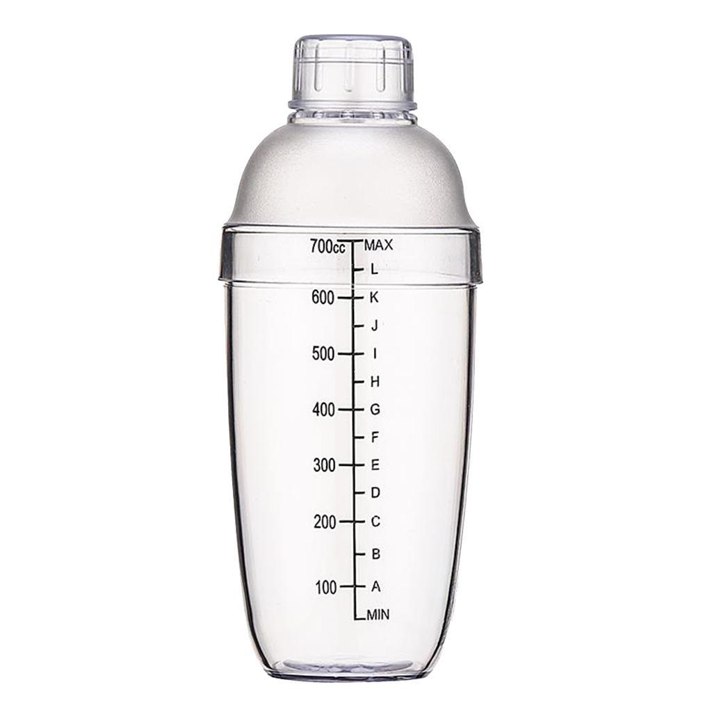 2 Pieces Cocktail Shaker - Clear Matte Bottle Bar Pub Drink Party Supplies
