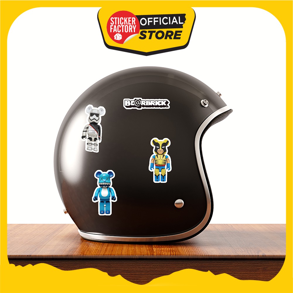 Bearbrick - Set 30 sticker hình dán