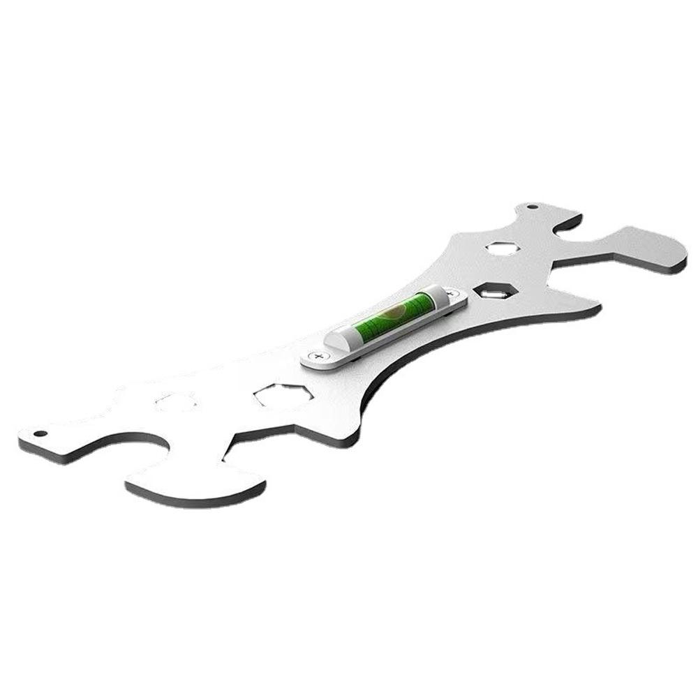 Multifunction Stainless Steel Plumbing Wrench Tool Bathroom Water Pipes Shower Faucet Drain Hose Installation and Removal Wrench with Level Bubble