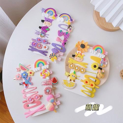 Set 14 Phụ Kiện Kẹp Tóc Xinh Xắn Cho Bé Gái Gelu Kids Phong Cách Hàn Quốc