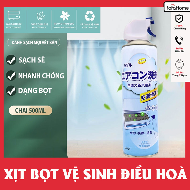 Chai Xịt Bọt Vệ Sinh Máy Lạnh - Chai Xịt Bọt Tuyết Vệ Sinh Điều Hòa Dung Tích 500ml