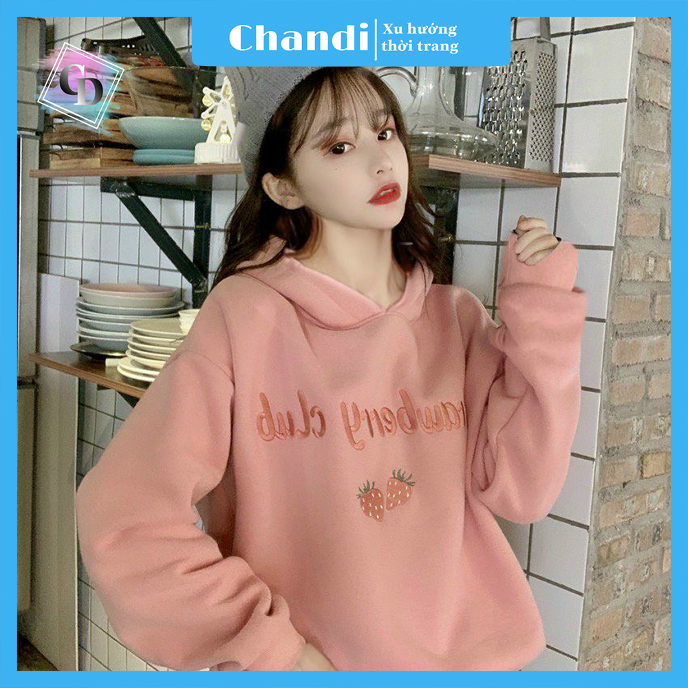 Áo khoác nữ hoodie Chandi, mẫu mới thu đông Chandi Kèm Ảnh Thật 2021 HD1