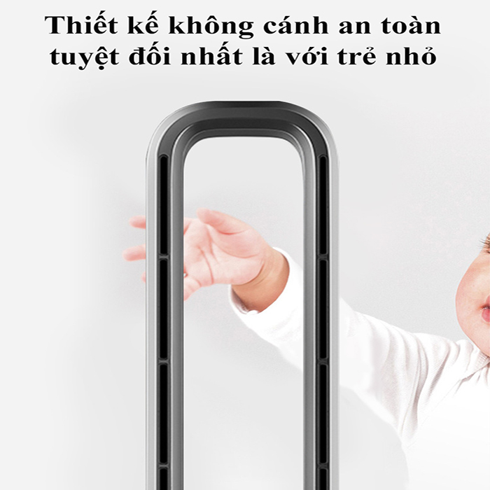 Quạt không cánh 2 chế độ (SƯỞI + MÁT) Skyworth CÓ ĐIỀU KHIỂN TỪ XA cho em bé không bị tai mũi họng