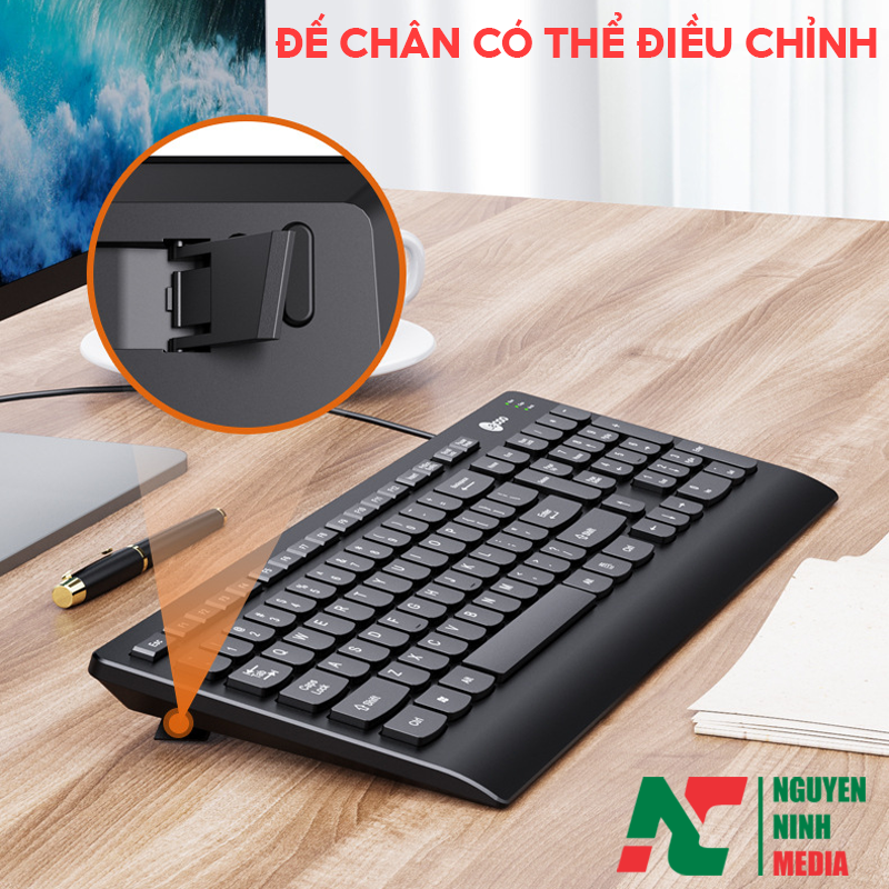 Bàn Phím Văn Phòng Lenovo Lecoo KB103 - Hàng Chính Hãng