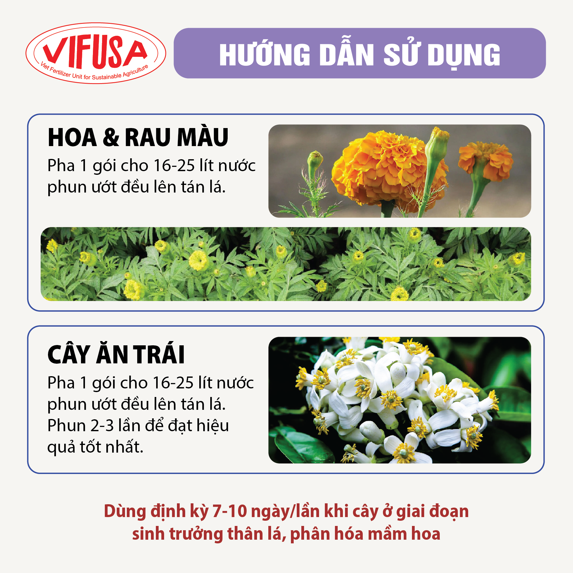 VIFUSA-P15 - Phân bón Lân hữu cơ gói 60g
