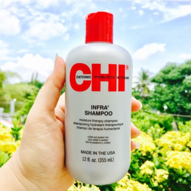 Dầu gội CHI Infra Moisture Therapy shampoo siêu mượt cho tóc khô hư tổn (xám) của Mỹ 355ml