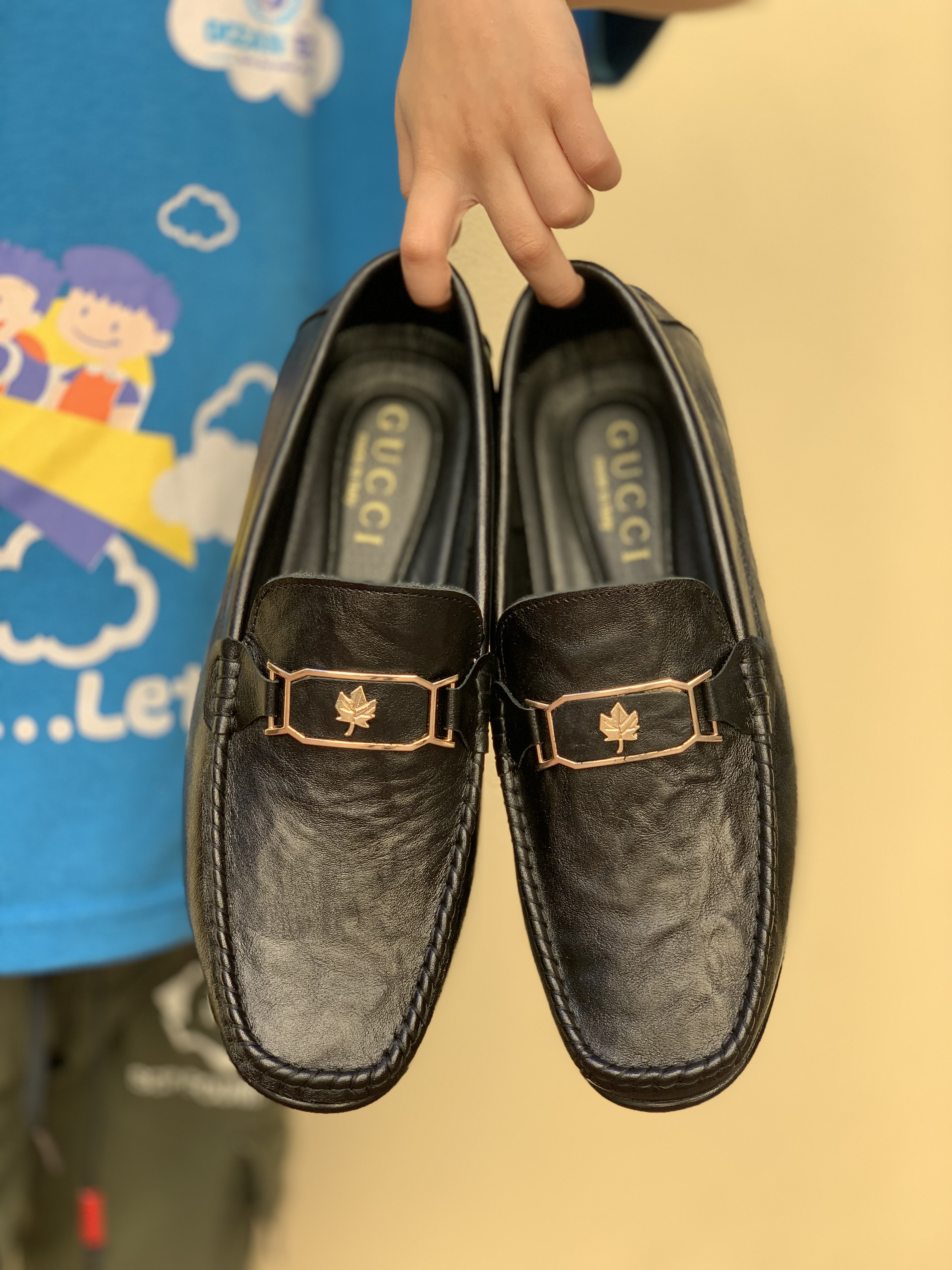 Giầy mọi lười nam da bò Tomshoes, cam kết da thật 100%