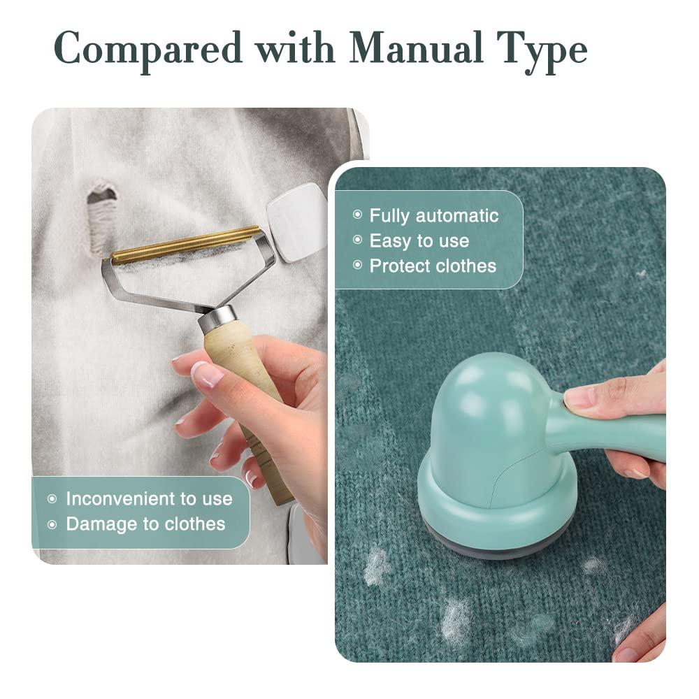 Air Anti Bouloche, Dao cạo USB Bouloche có thể sạc lại, dao cạo dệt may điện với 2 lưỡi dao dự phòng và làm sạch quần áo, chăn, đệm, áo len, thảm, thảm