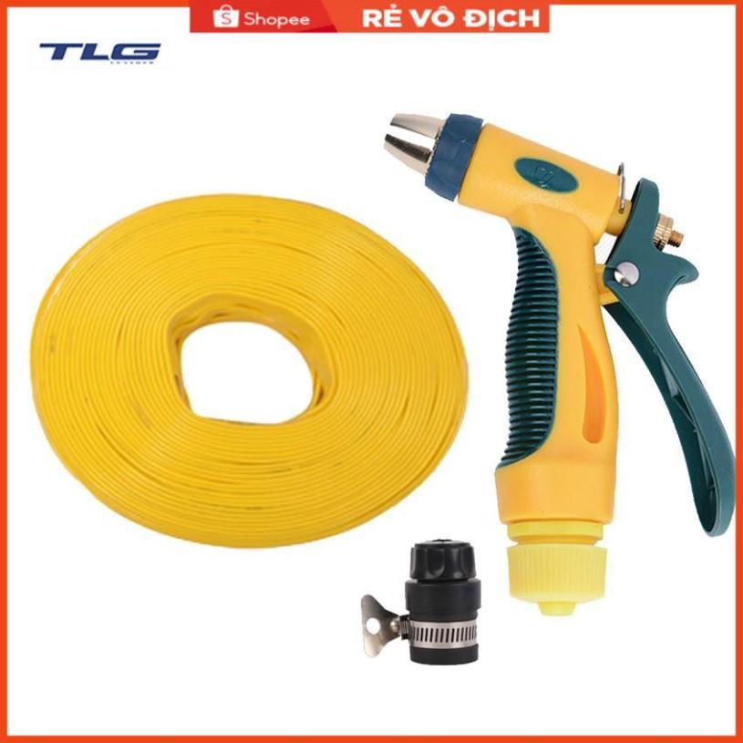 Bộ dây vòi xịt nước rửa xe,tưới cây tăng áp 3 lần 20m (nối nhựa đen 713-2)