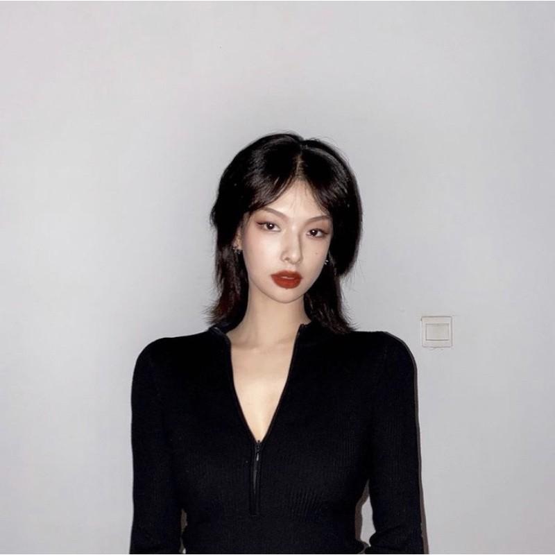Đầm body tay dài kéo