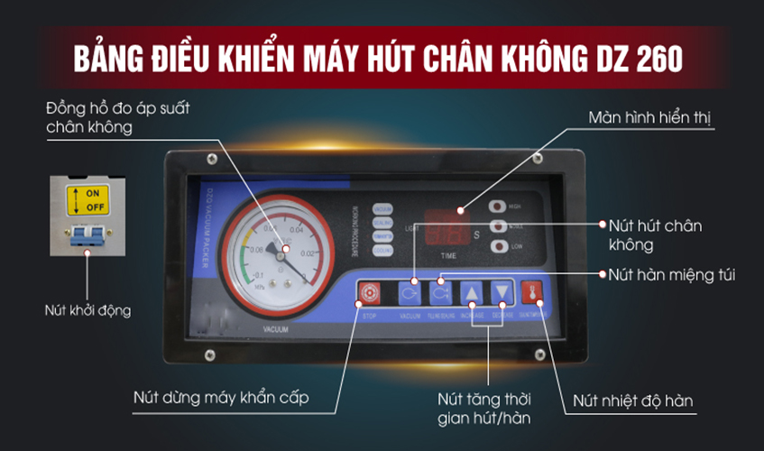 Máy Hút Chân Không, Đóng Gói Thực Phẩm Công Nghiệp 1 Buồng DZ 400 NEWUSN - Đóng Gói Số Lượng Lớn - Hàng Chính Hãng