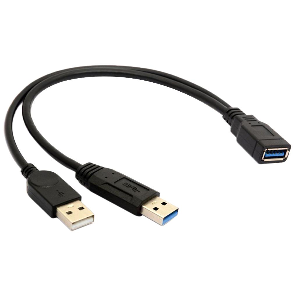 High Speed 2 Ports USB 3.0 Female To Usb Male Header Extension Y Cable Adapter