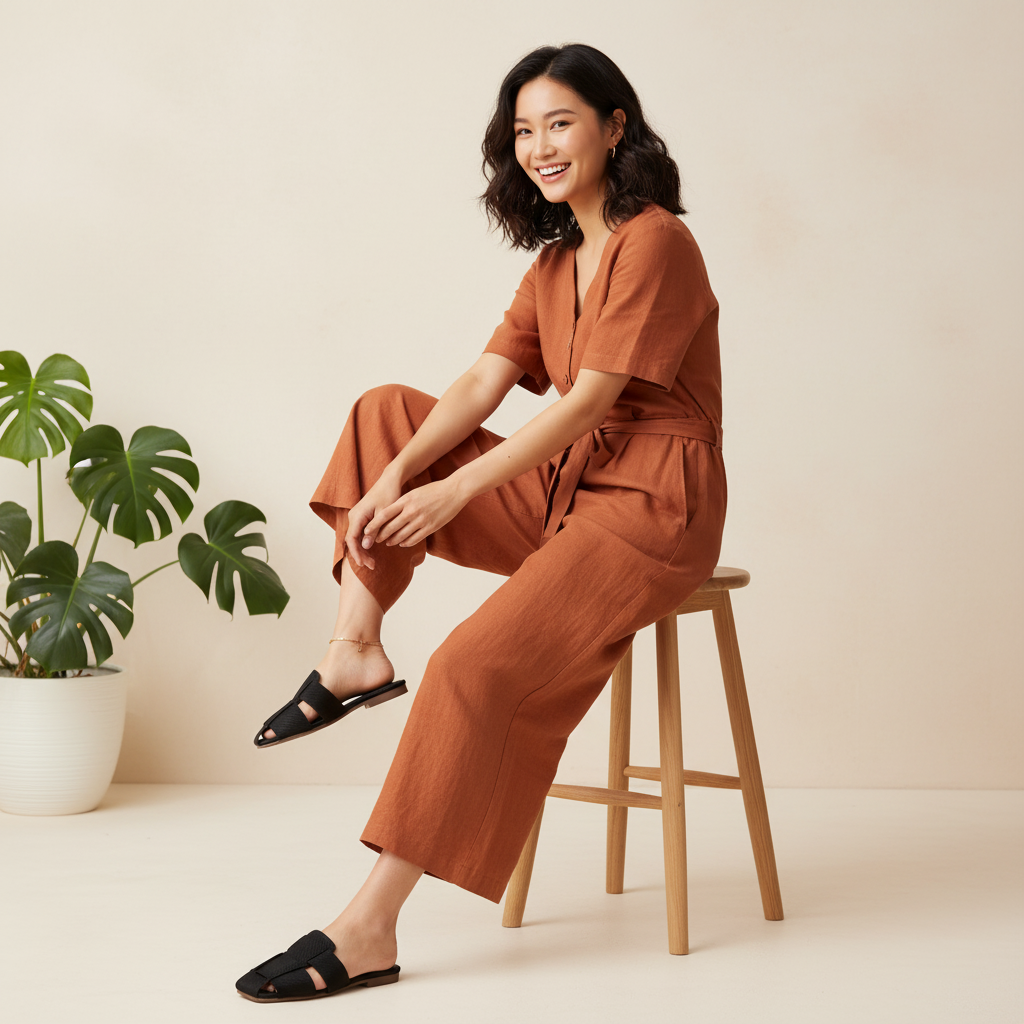 Dép Biti's Nữ Màu Kem/đen  BFW007288