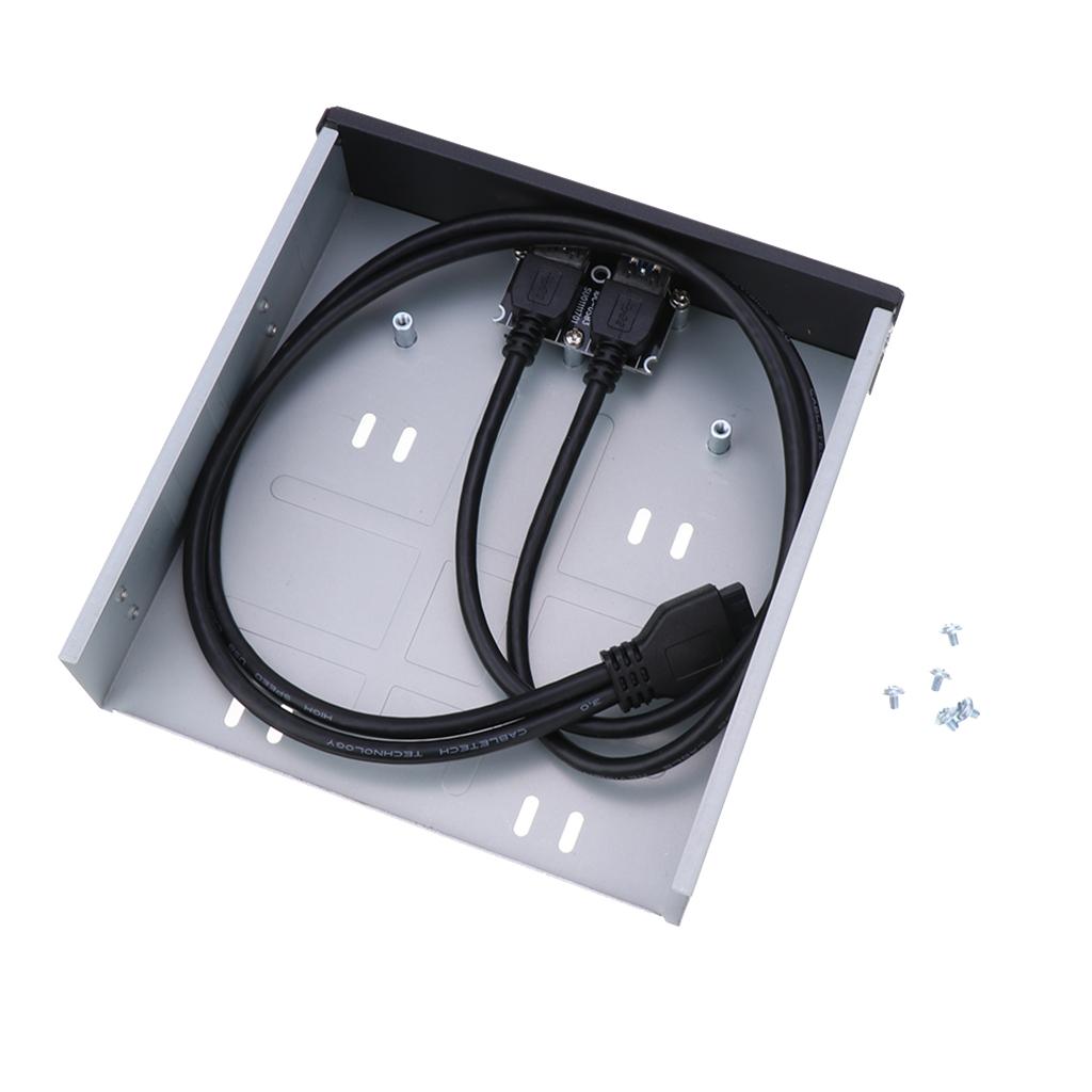 20 Pin Header Front Panel to 2 Port Audio Type C USB 3.0 A HUB