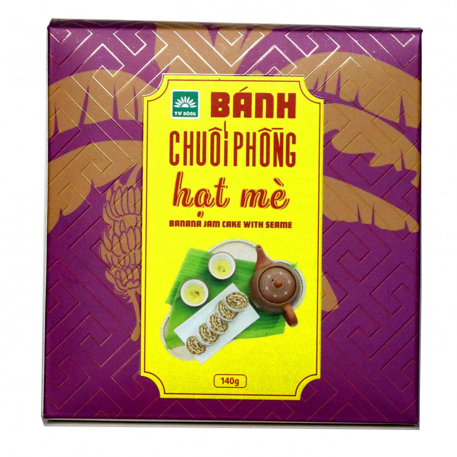 Bánh chuối phồng hạt mè TƯ BÔNG 140g