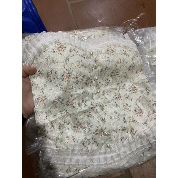 Áo hai dây phối ren, Áo yếm nhỏ sát nách phối ren hoạ tiết quyến rũ cho nữ