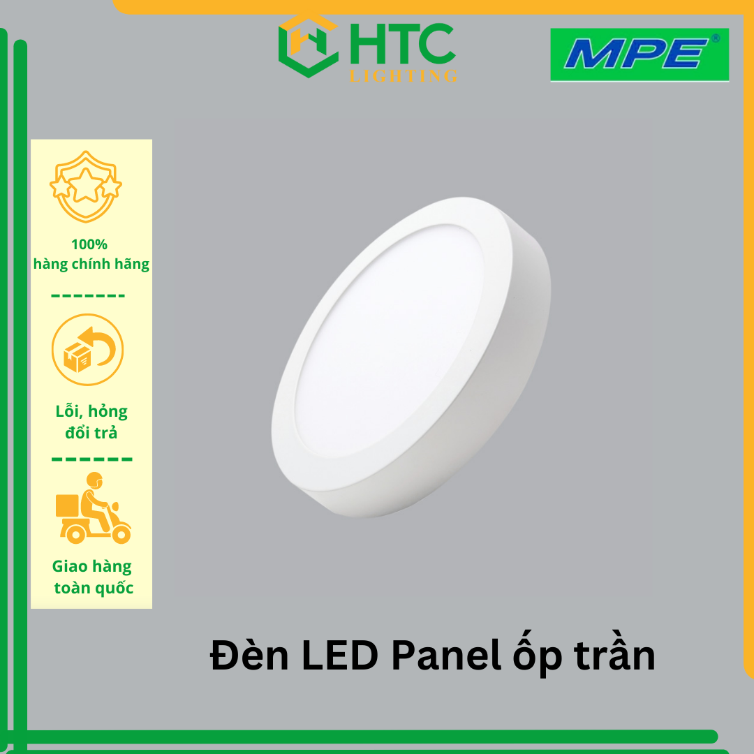 Đèn Ốp Nổi, Đèn LED Panel ốp trần tròn 6-12W - Thương hiệu MPE