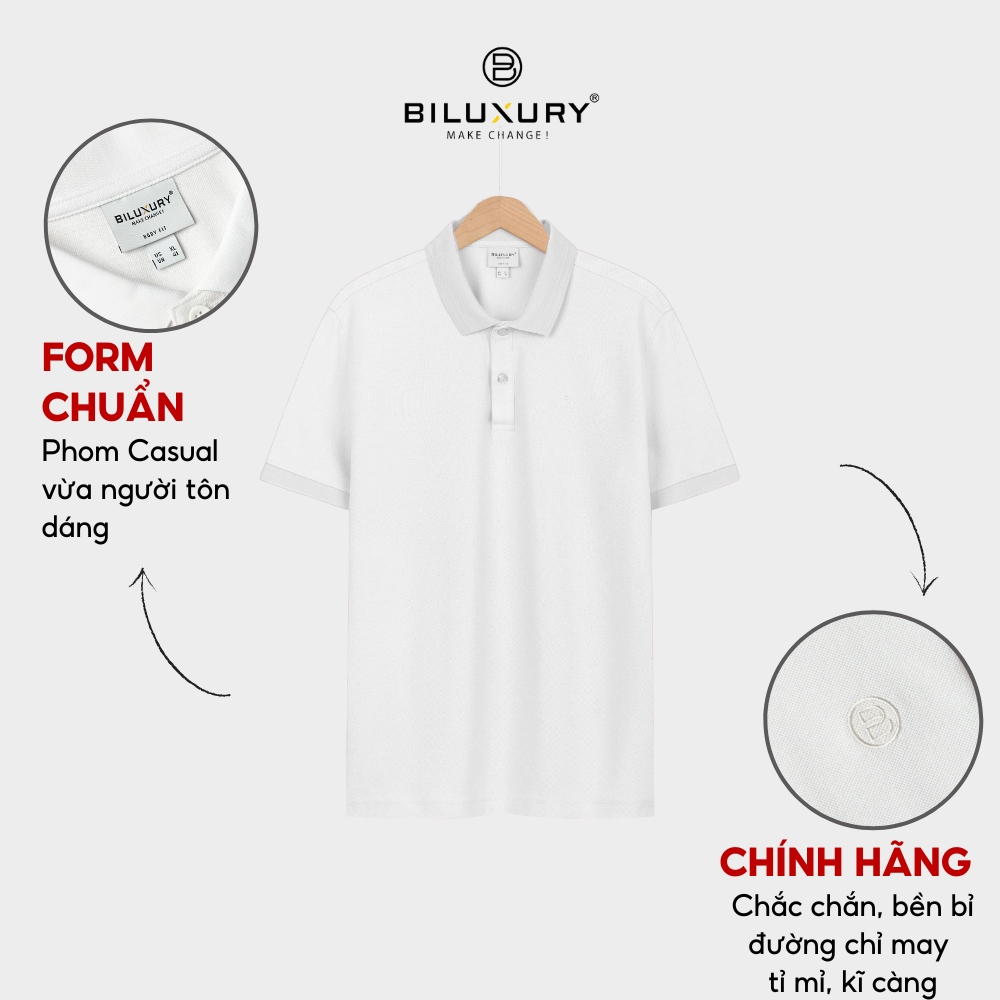 Áo Polo Nam Biluxury Pink Pollen Design 7APCB002