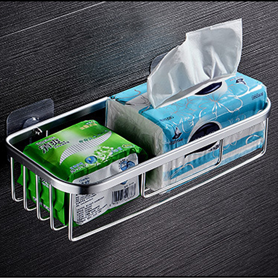 Kệ Dán Tường Nhà Tắm Bằng Nhôm Cao Cấp Siêu Dính, Kệ Treo Tường Để Đồ Siêu Chắc